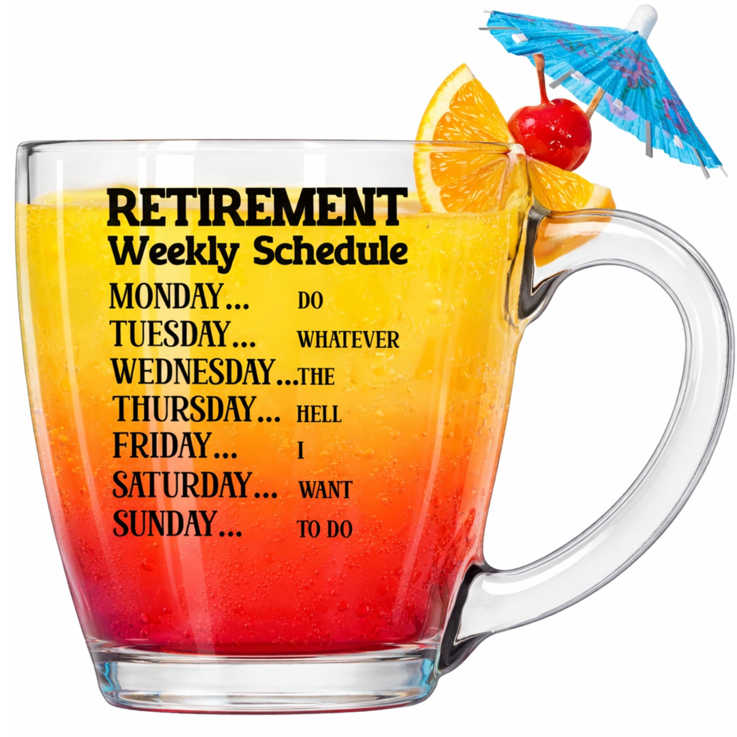 Retirement Gift for Women and Men - Funny Retirement Gifts for Coworker, Teacher, Nurse, Friend or Coach - Fun Drinking Glass - Happy Retired Gift and