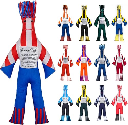 Dammit Doll - Color clásico al azar, alivio del estrés - Regalo de broma - 1 muñeca - temática deportiva