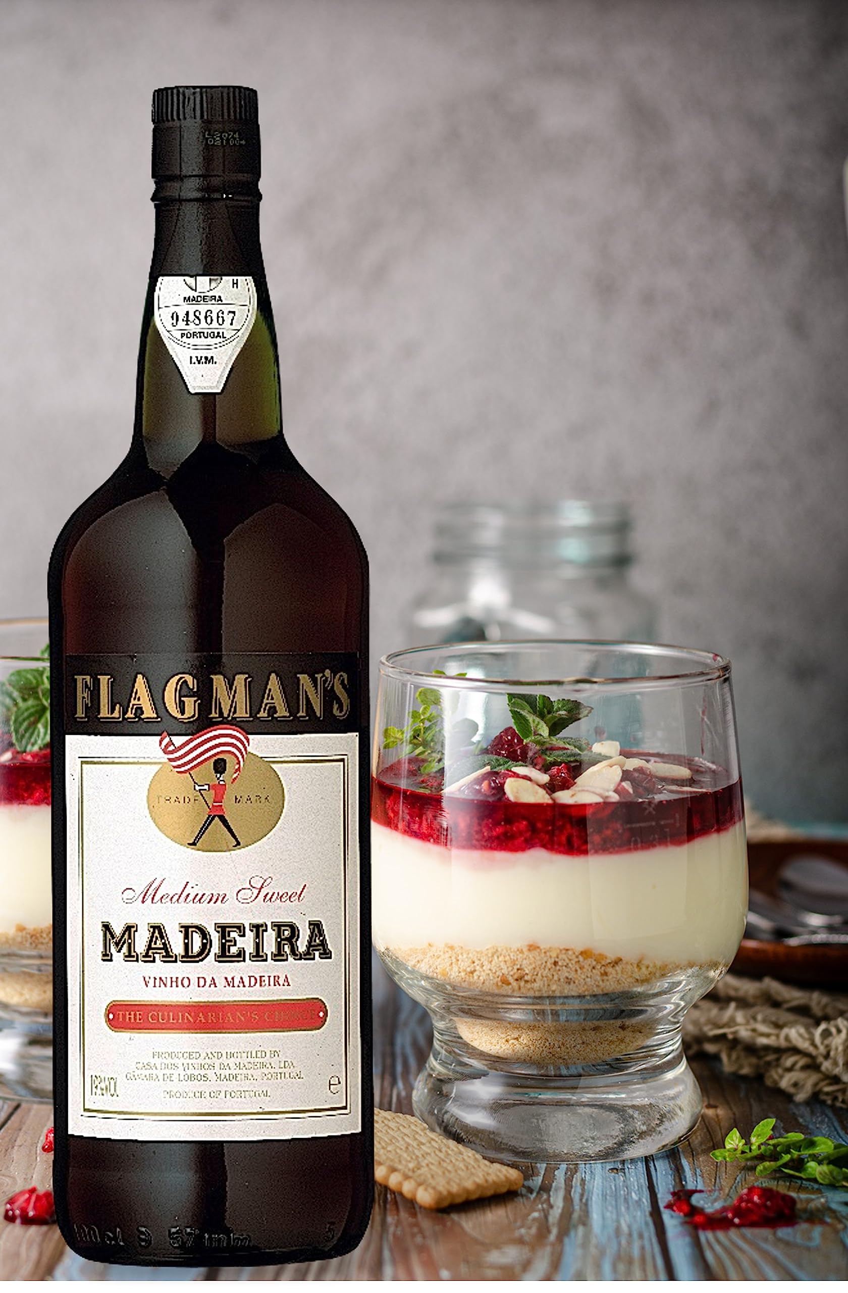 Flagman's Madeira – Der edle, halbsüße Likörwein von der portugiesischen Insel Madeira (1 x 1l)