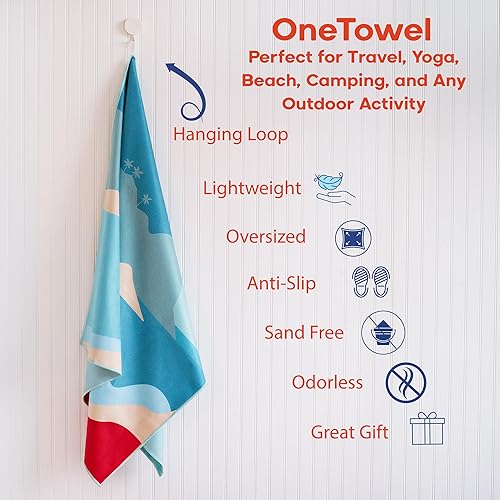 Miniatura 3 de Lujosas toallas de gran tamaño (70.9 x 23.6 in), hechas de materiales reciclados, de secado rápido, sin arena y compactas, resistentes al olor,