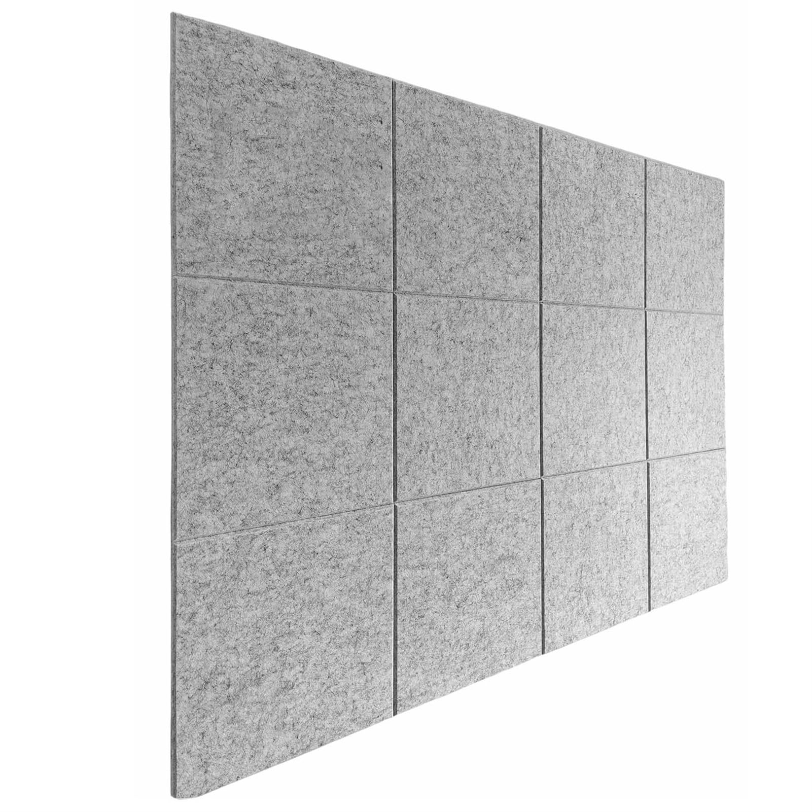 BESTORI Large Cork Board for Wall 47"x 35", 12 Pack Bulletin Board Alternative Felt Wall Tiles with Removable Adhesive Tabs for Home Office Decor Light Gray