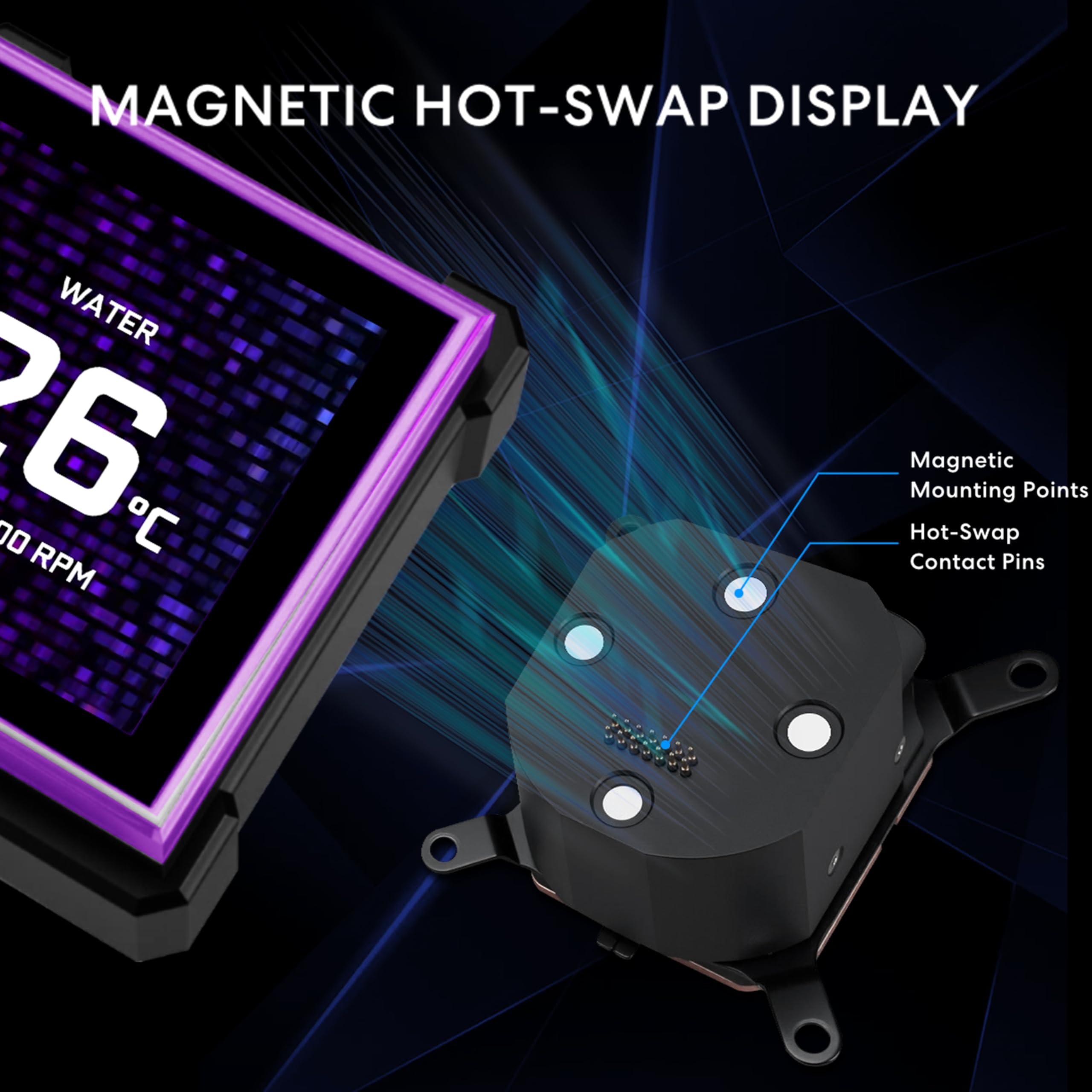 Lian Li Hydroshift II-S 360CL ARGB Liquid CPU Cooler – 360 mm AIO – schermo quadrato IPS LCD 3,4" – Daisy-Chain – silenziosa – Intel LGA 1851/1700, AMD AM5/AM4-3X CL120 ARGB Fan – nero (HS2LCDS36CB)