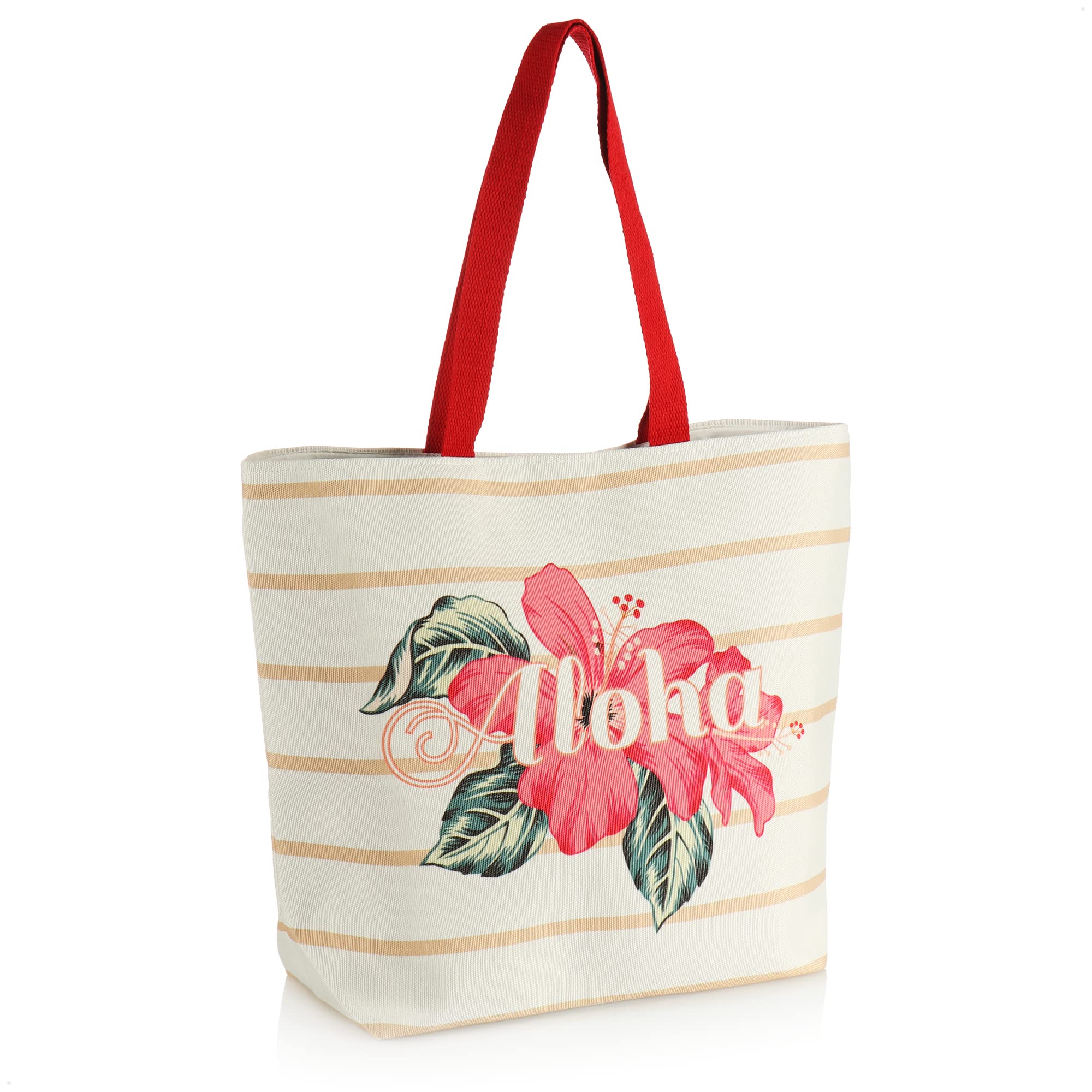 com-four® Duza torba plazowa - torba na akcesoria kapielowe - damski shopper - model na ramie do basenu i wakacyjnych wyjazdów