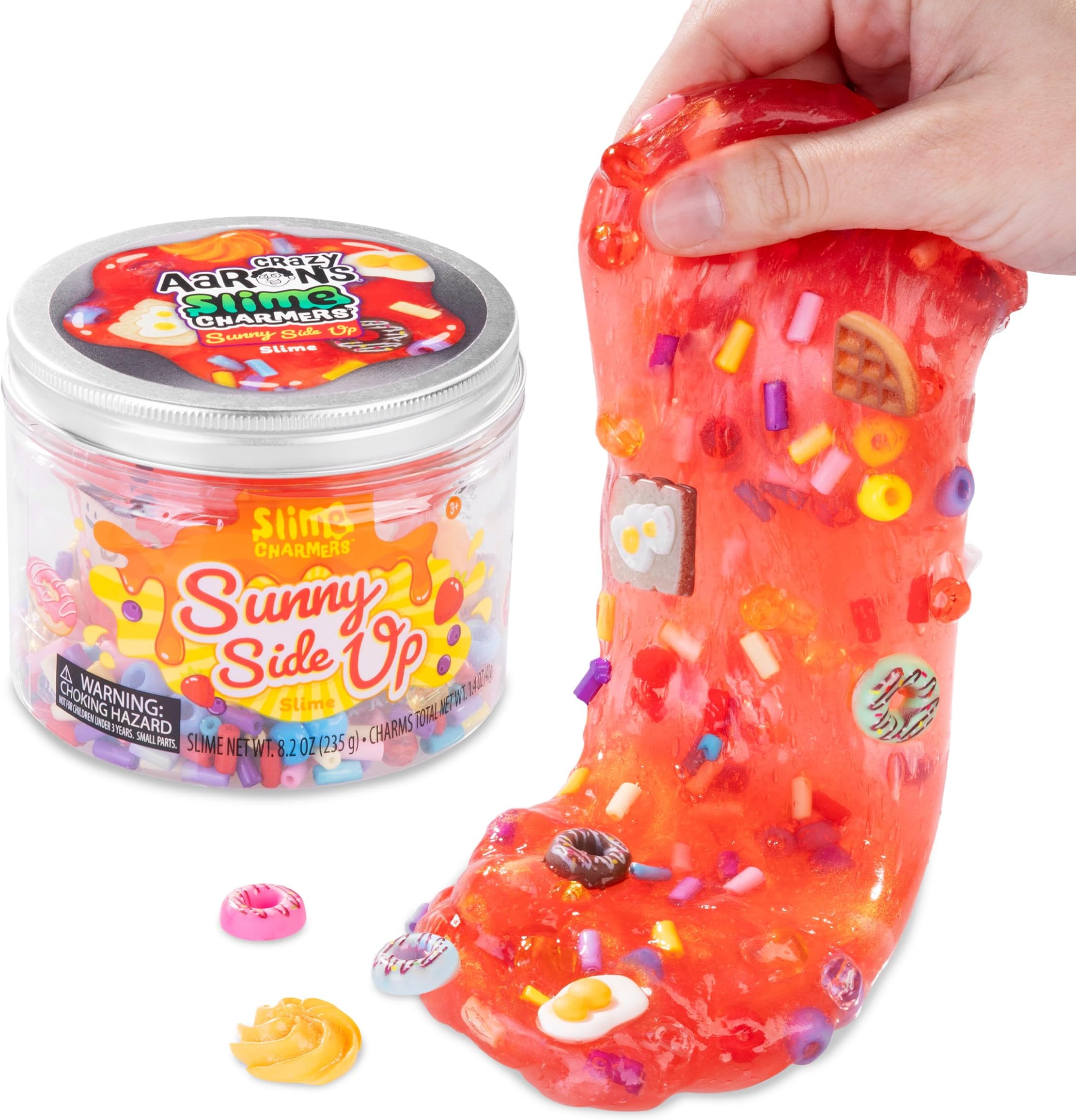 Crazy Aaron's Slime Charmers® - Sunny Side Up - Vibrant Red Water Slime, Sensory Toys for Kids - Creative and Endless Fun, Stress Relief Therapy, Gifts for Girls and Boys - Made in USA