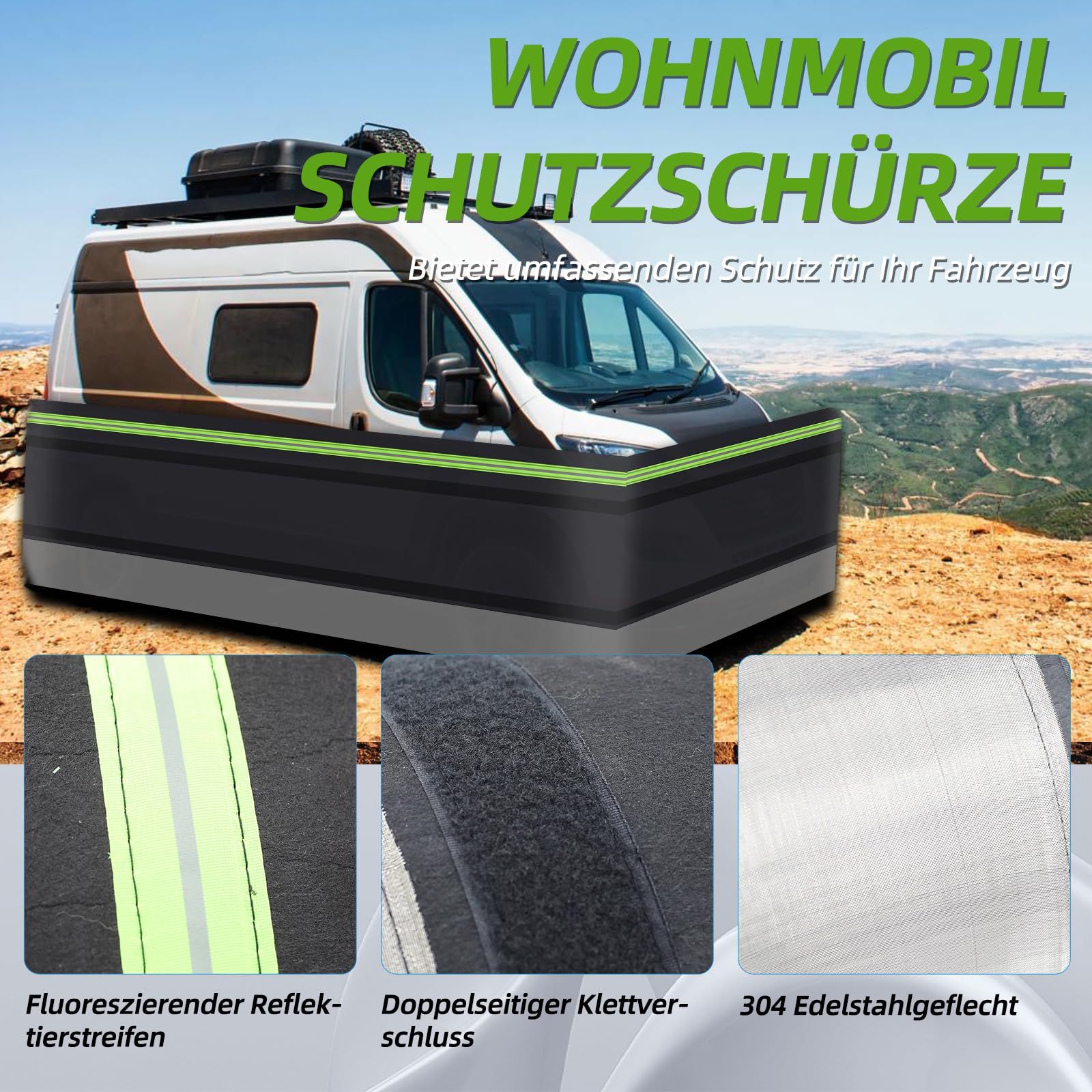 Wohnmobil-Umrandung,0,8mx18m - Allwetterschutz