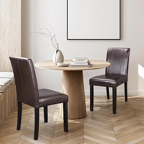 Miniatura 2 de Nova Microdermabrasion Juego de 2 sillas de comedor, estilo moderno para cocina, sillas de piel sintética, sillas de comedor Living Roon, silla