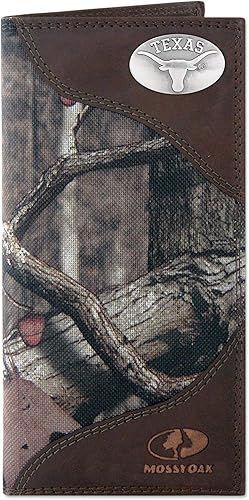 Miniatura 7 de ZEP-PRO Billetera estilo secretario de nailon y piel de roble musgoso para hombre