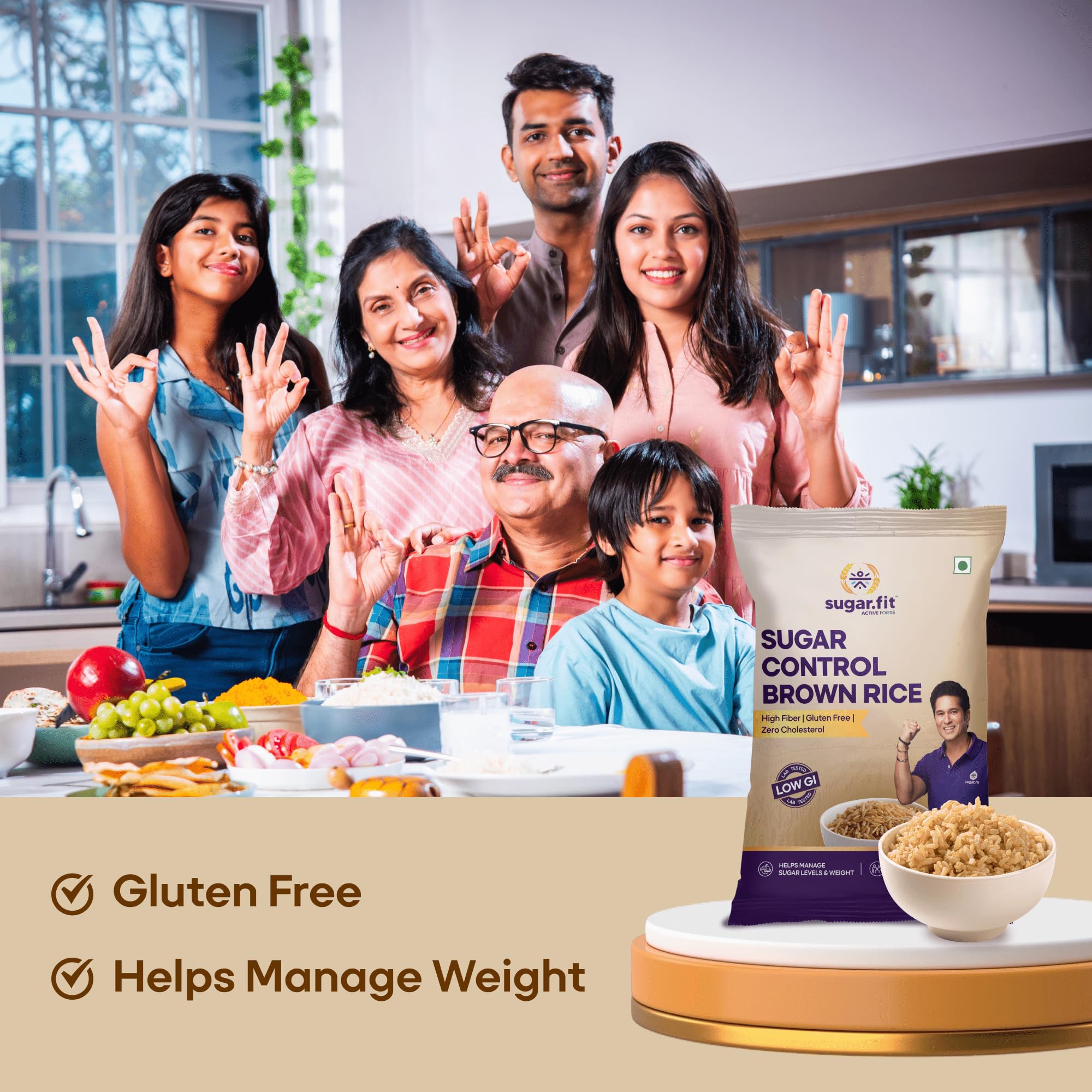 Sugar.fit Sugar Control Brown Rice 1kg - Image 6 thumbnail