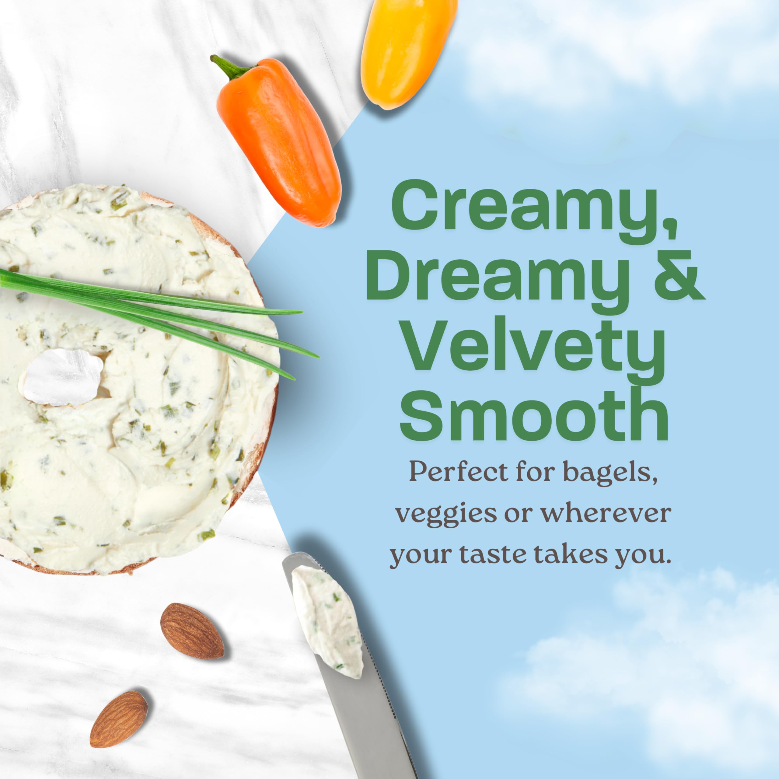 Kite Hill Chive Almond Milk Cream Cheese Style Spread 8 Ounces Dairy Free Whole 30 Approved Gluten Free — view 6