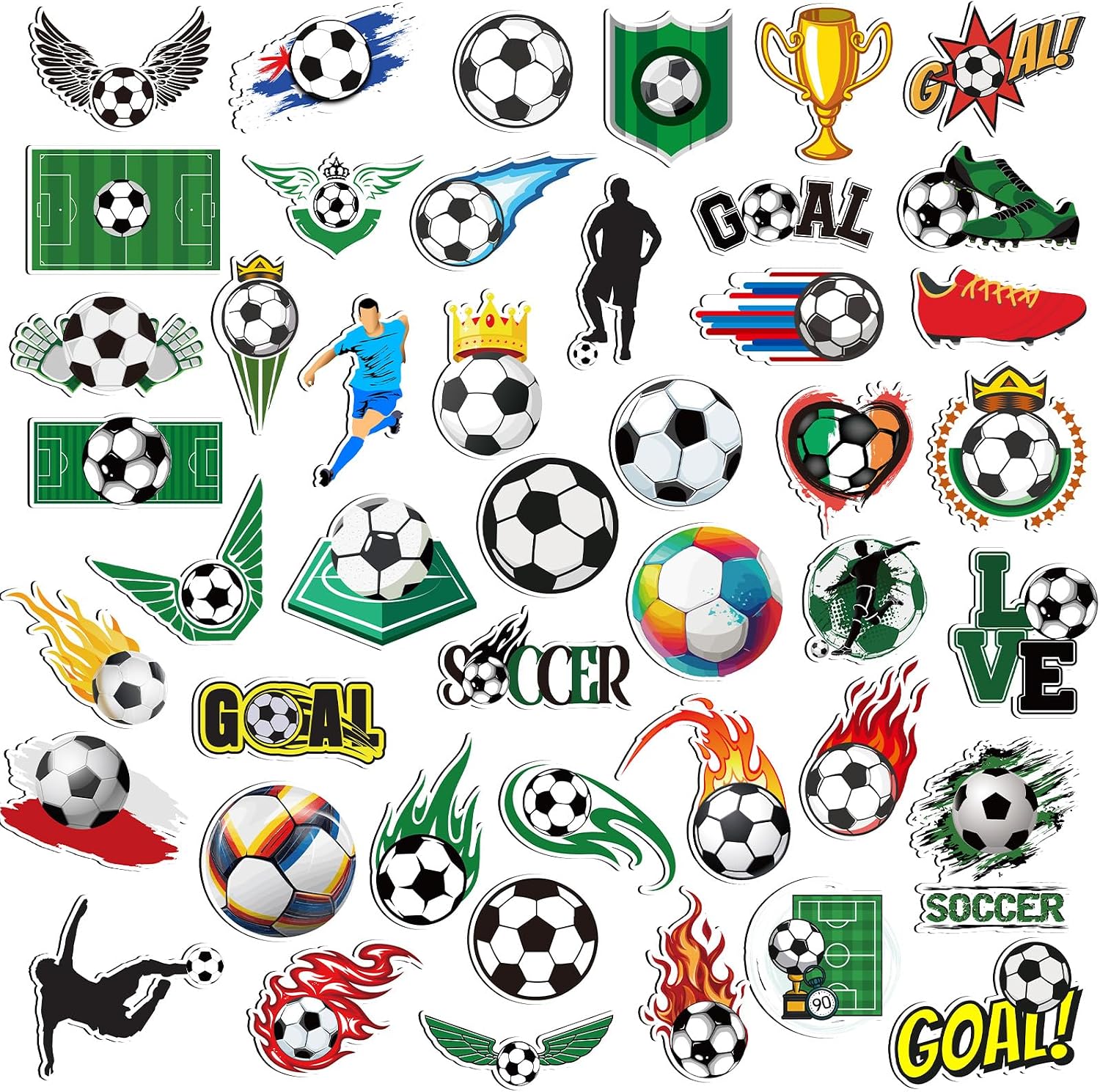 Relaxweex 48 Pack Soccer Magnets for Lockers, Soccer Locker Decorations