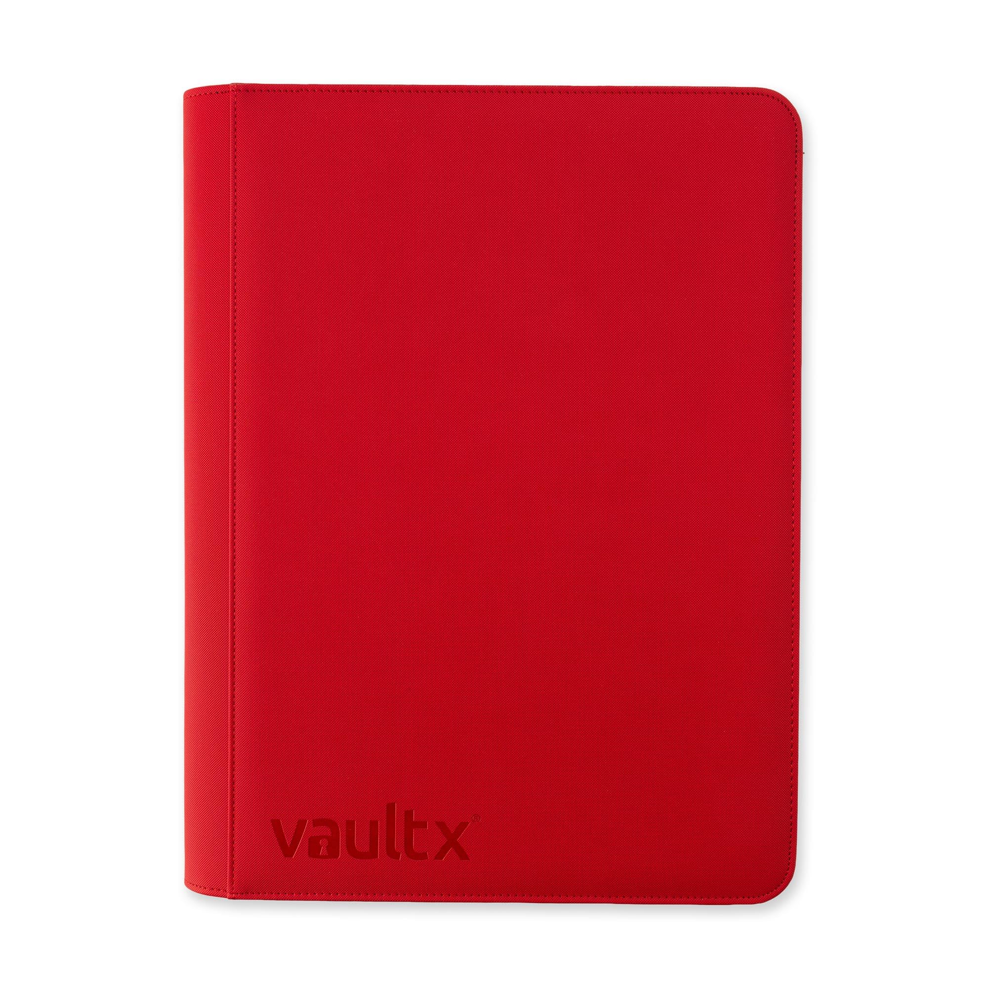 Vault X Album con Zip XXL Exo-Tec per Carte Collezionabili, 16 Tasche a Caricamento Laterale per Pagina, 1088 Carte, 34 Pagine (Rosso)