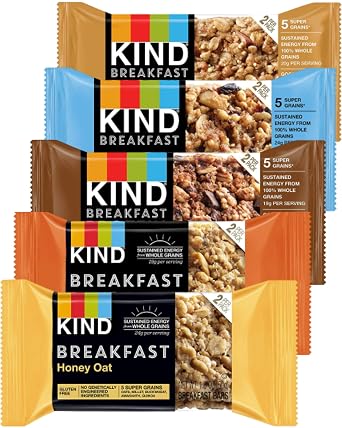 Kind Breakfast Bars Variety 5 Flavors In Sanisco Packaging 12 Pack 24 Bars
