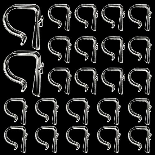 Paquete de 24 clips de banco de iglesia para bodas, ganchos de plástico transparente y resistente, decoración de flores para decoración de pasillo,