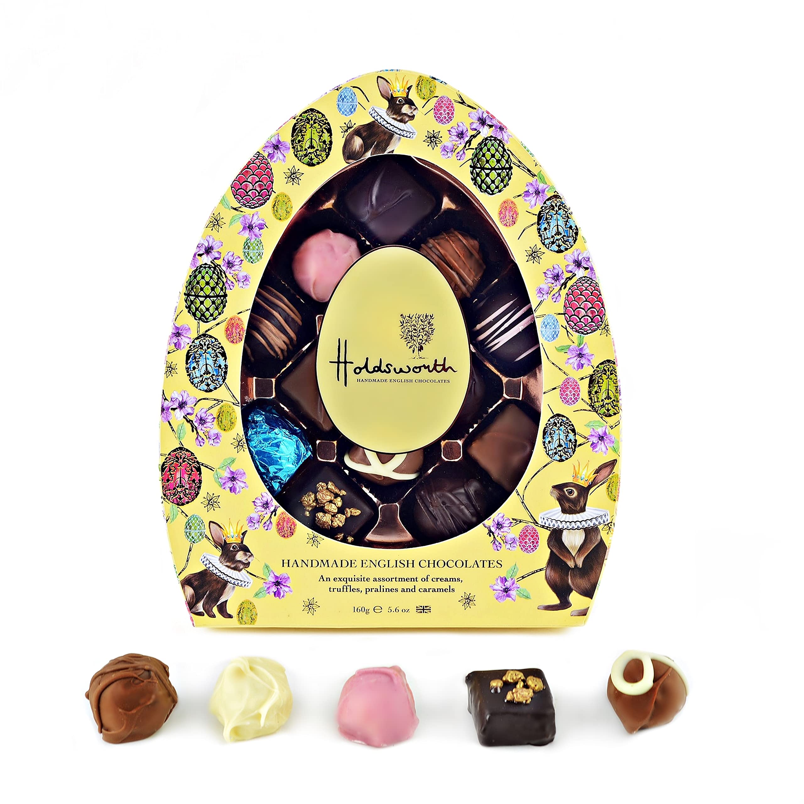 Holdsworth Chocolates Easter Selection Luxury Easter Egg Shaped Gift Box 160g