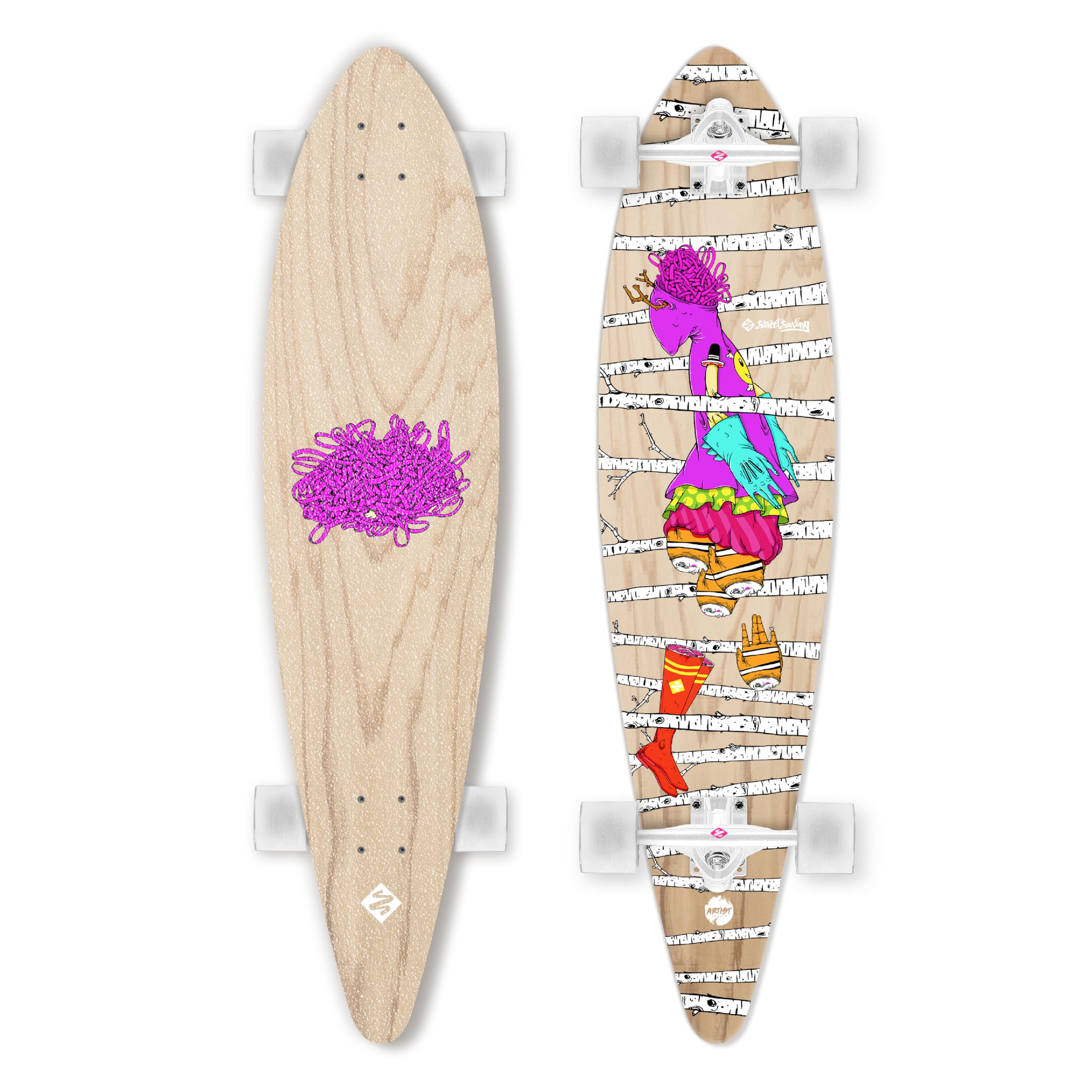 Longboard Street Surfing Pintail – Woods 101 cm