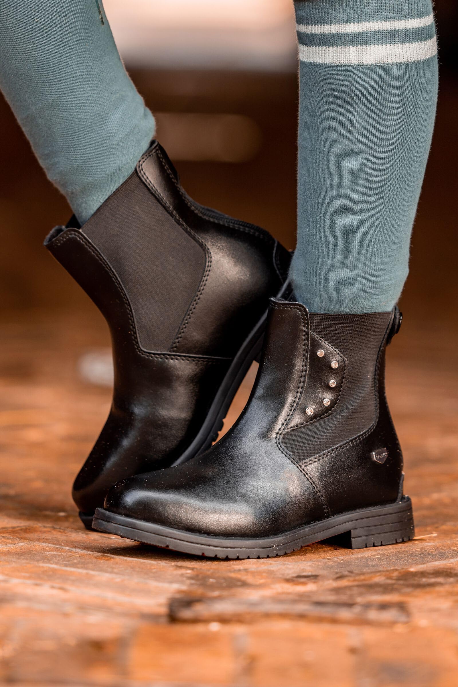 HORZE Stivaletti da equitazione Portland per bambini, con glitter