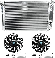 Vista 21 de 26mm AA5052 Kit de radiador de aluminio+cubierta de ventilador+relé de ventilador de termostato Compatible con 1984-2001 J-eep Cherokee XJ Comanche