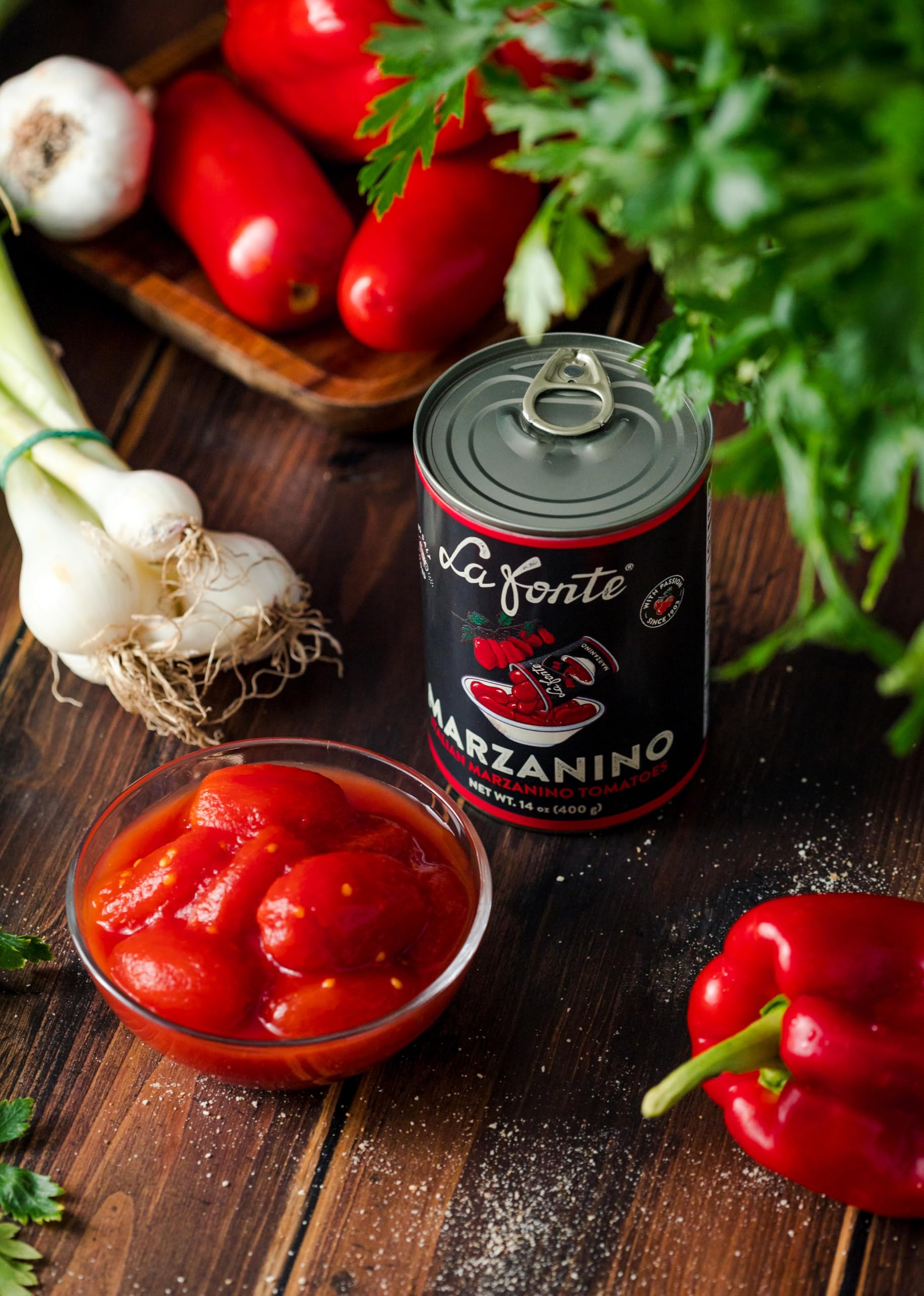 La Fonte Marzanino Tomatoes 14oz (Pack of 12)