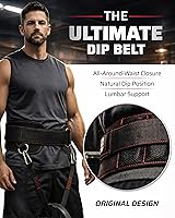 Vista 2 de Cinturón de Dip Definitivo Cierre Seguro - Sin Deslizamiento Soporte Estructurado para la Espalda Anillos de 45 Grados - Posición Cómoda