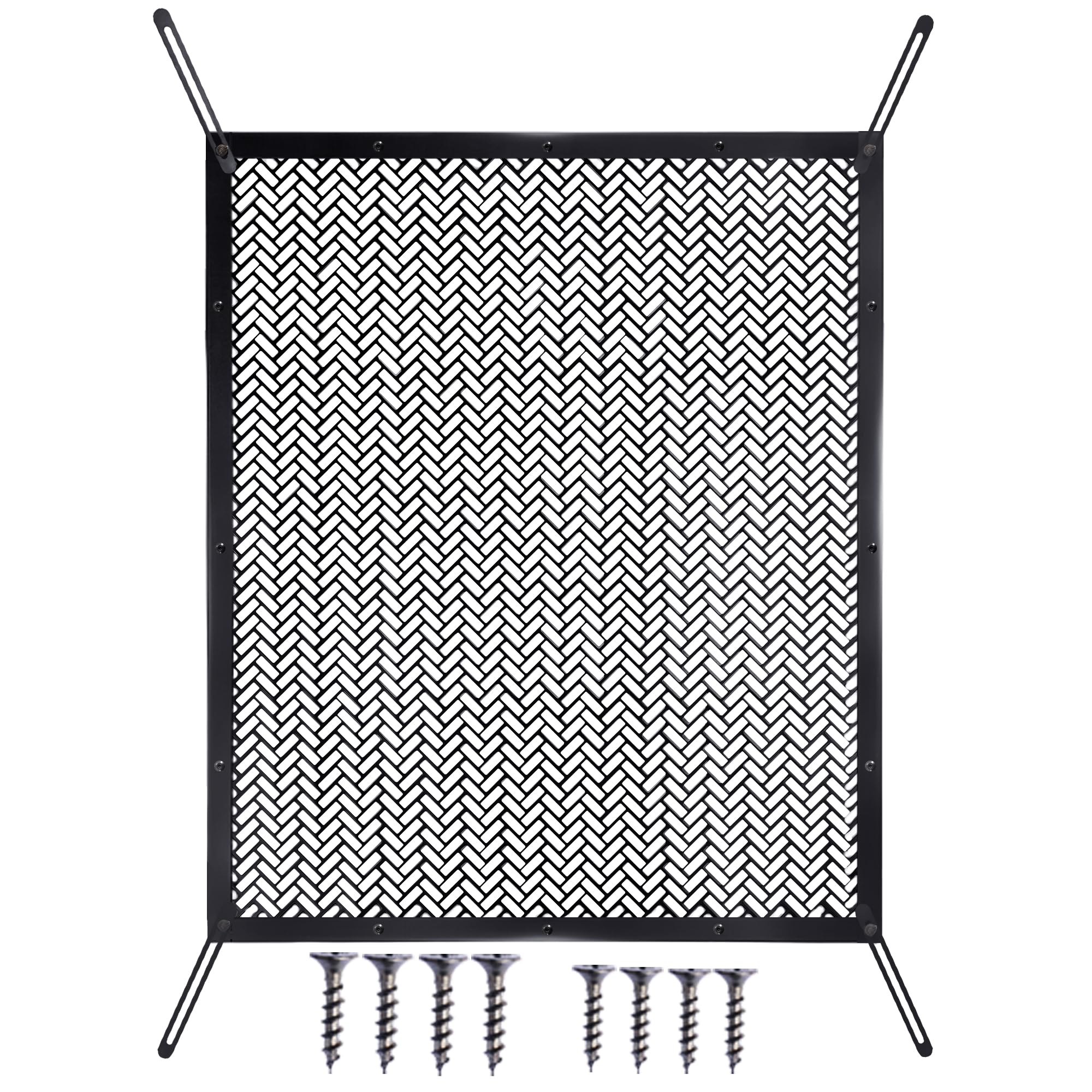 Fenluqi Premium Camper Screen Door Protector for Dogs. Fits 20" to 29". Adjustable Aluminum Grille Guard for Camper Screen Doors, Corrosion-Resistant, Enhanced Screen Protection