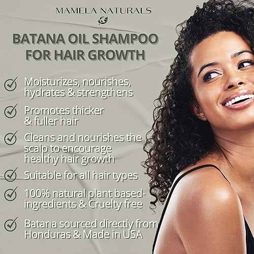 Miniatura 2 de Batana Oil for Hair Growth Shampoo con romero  Champú de aceite de batana sin sulfatos ni parabenos  Champú nutritivo y rejuvenecedor para adelgazar