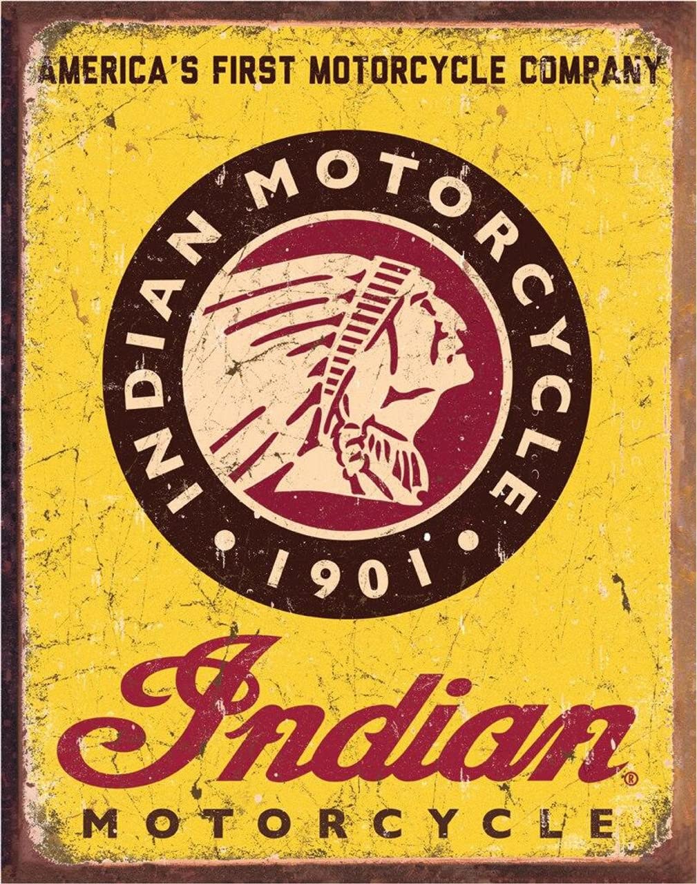 1 X Indian Motorcycles Since 1901 Tin Sign