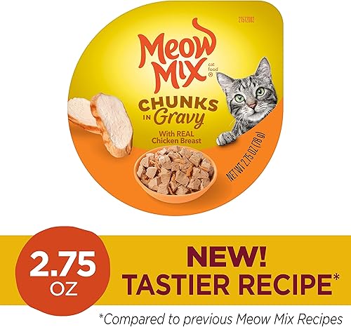 Miniatura 5 de Meow Mix Savory Morsels Comida húmeda para gatos, tazas de 78 gramos