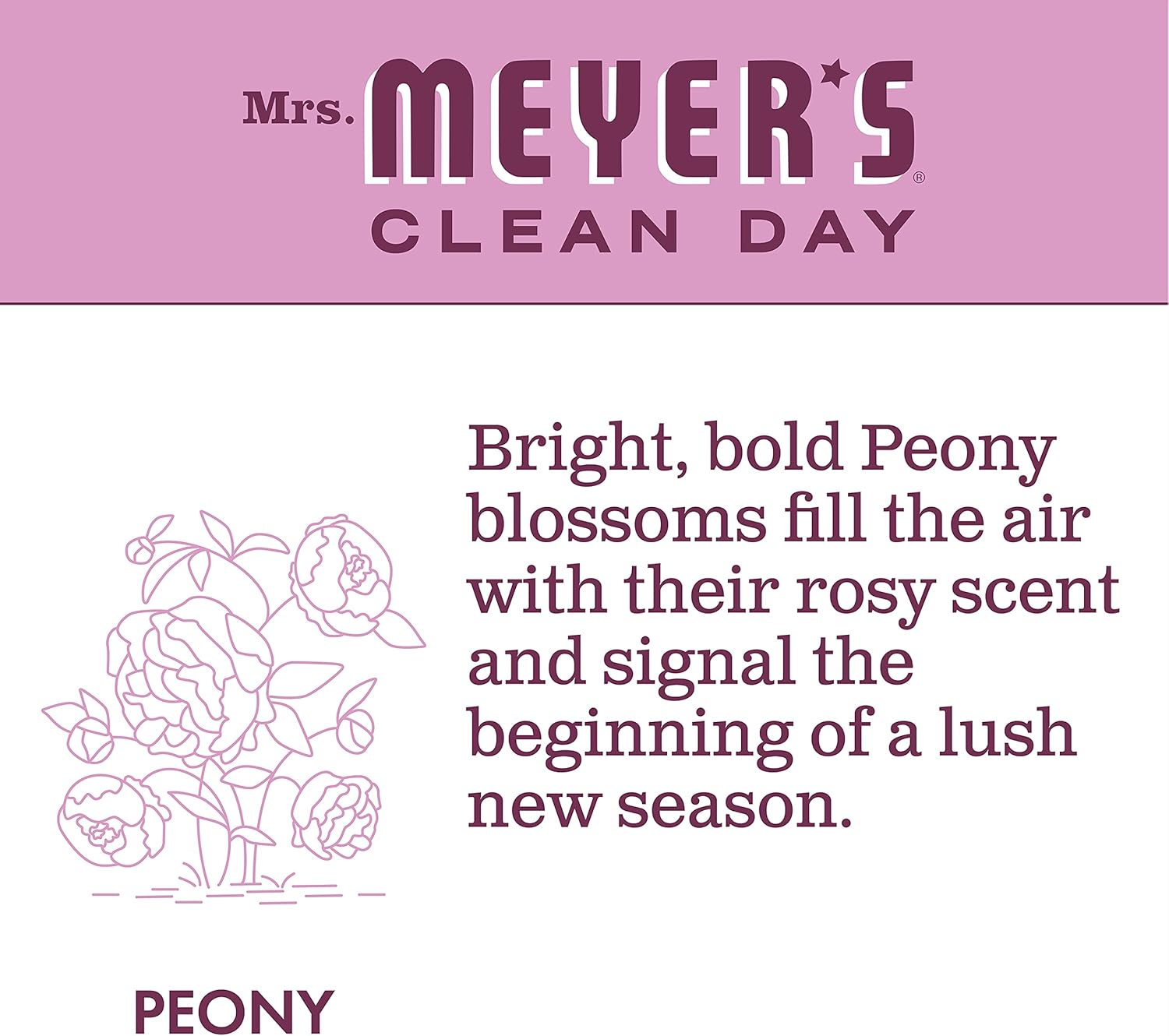 Mrs. MEYER'S Clean Day Limited Edition Scent Kitchen Basics Set (Peony)