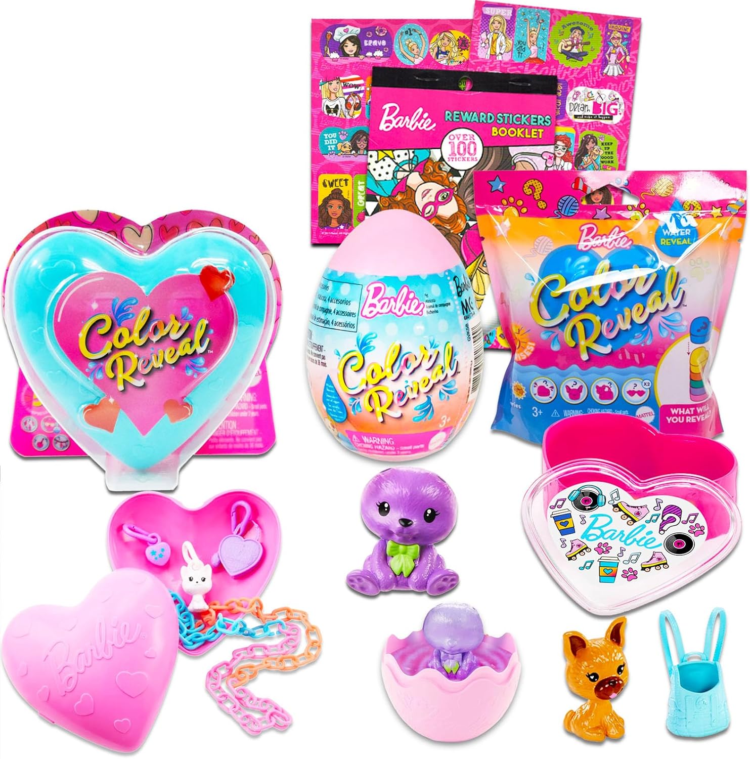 Barbie Color Reveal Doll Play Set Bundle with Barbie