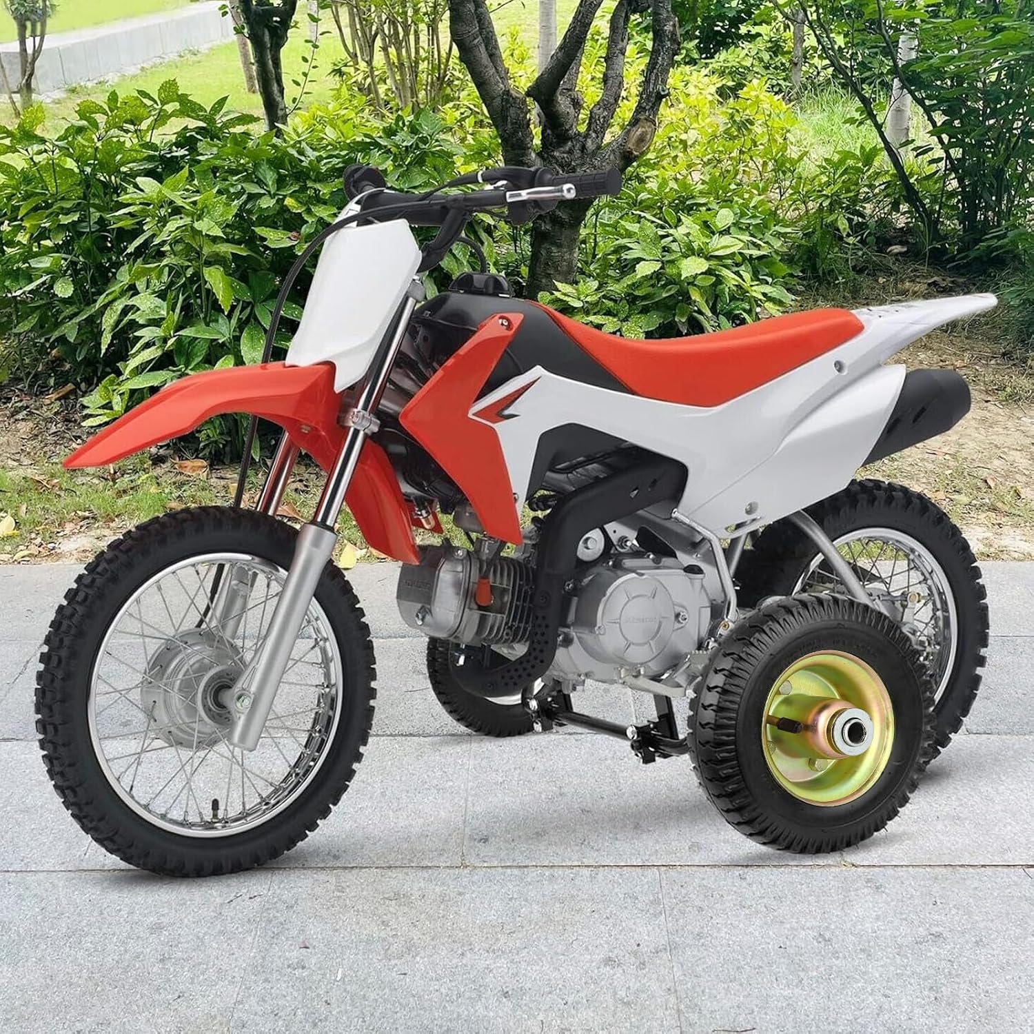 FLYPIG CRF50 XR 50 XR50 Dirt Bike Training Wheels Kit For Honda CRF50 Z50R DR49 50cc QG-210 Kids Mini Pit Bikes Motorcycle Adjustable 2-Wheel Bicycle Parts Easy Install