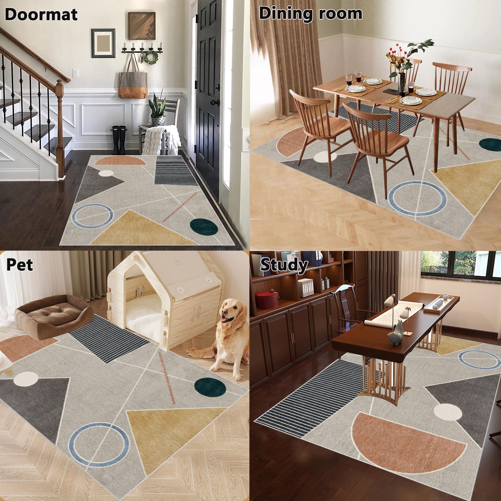 Tappetino Sedia per Pavimenti Duri, Tappeto Salvapavimento in Multiuso, Tappeto Gaming Pavimento, Tappetino per Sedia da Scrivania Antiscivolo, Tappetino Protettivo per Pavimento 180 x 200 cm
