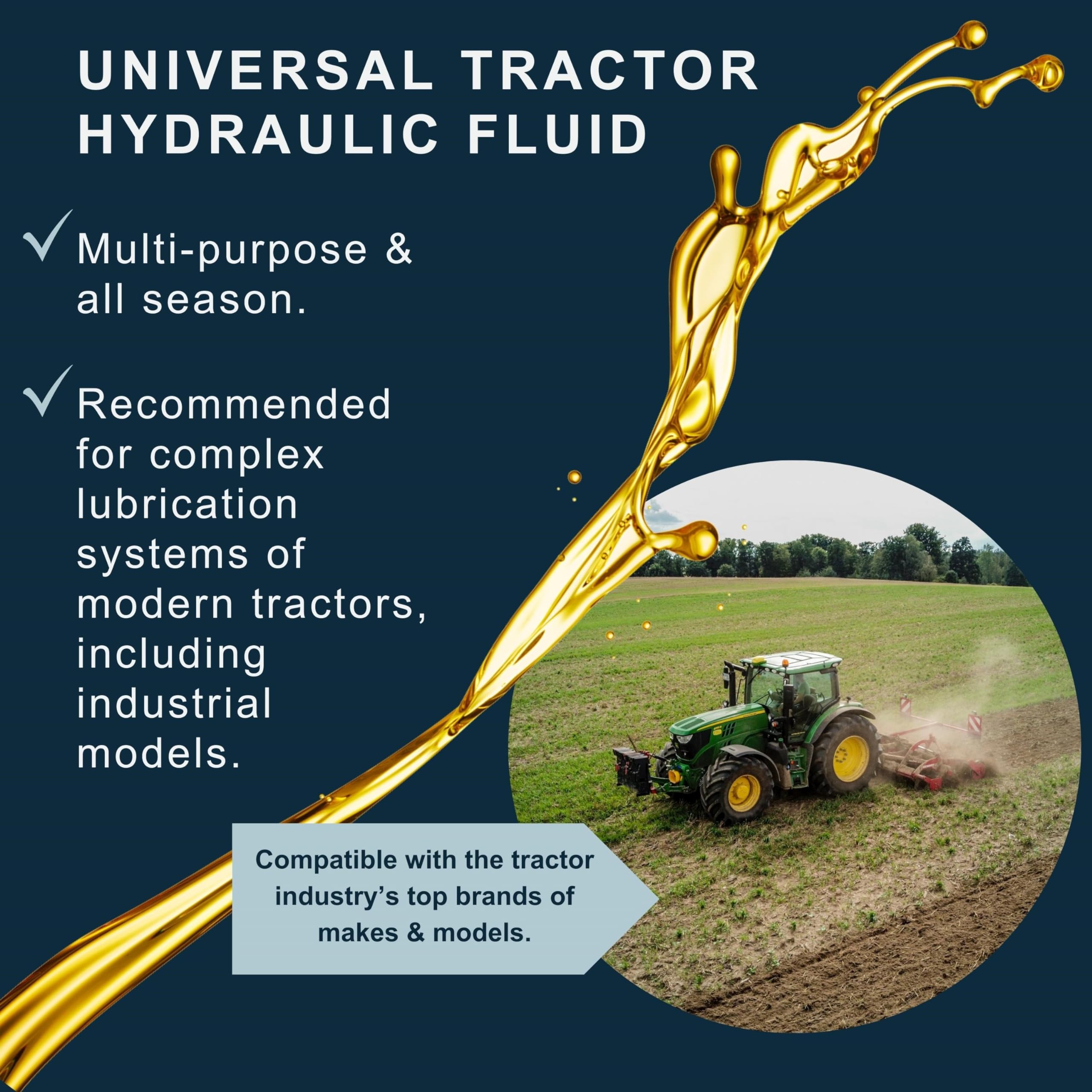 Presidential Tractor Hydraulic Fluid - for Multiple Applications - Power Steering, Transmission - J20C Equivalent - Industrial Lubricants and Premium Oils & Fluids - Made in USA (5 gal)