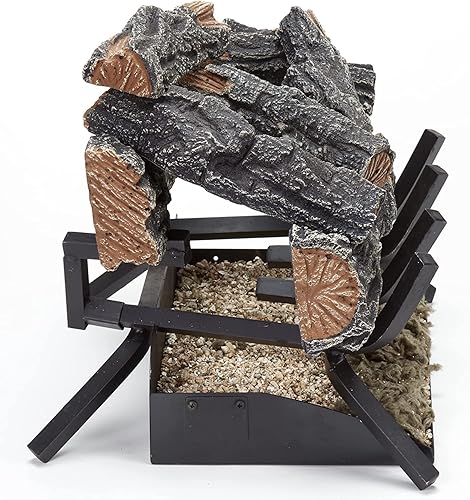 Vista 13 de HearthSense MO24HVL - Juego de troncos de chimenea ventilados de gas natural con luz de fósforo, 55000 BTU, calienta hasta 2000 pies cuadrados