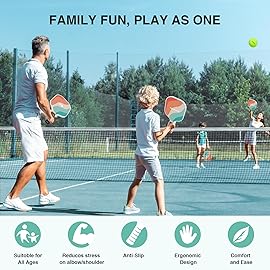 Niupipo Pickleball Paddles, Carbon Fiber Pickleball Paddle Set of 2 with Larger Sweet Spot, Honeycomb Core, Complete Pickleball Paddle Set for Beginners and Advanced Players