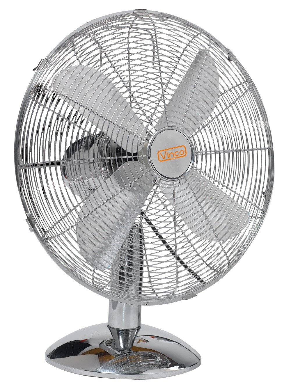 Ventilatore da tavolo cromato Vinco 30 cm 3 velocità oscillazione 70603