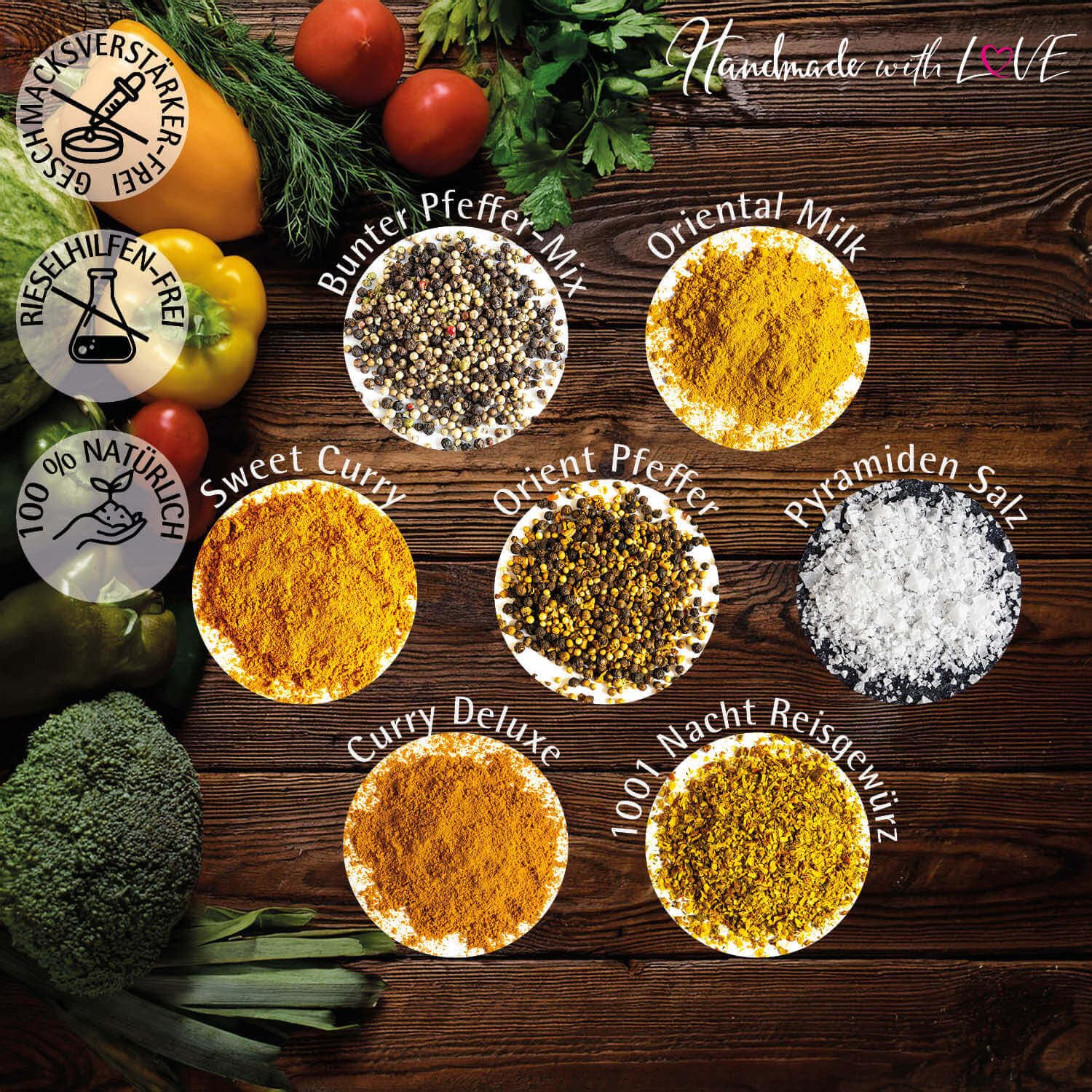 Hallingers Genuss Manufaktur Gewürz Geschenk-Set - Selektion unserer Besteller als Probierset in edlen Aromadosen & Tragetasche "Orientalische K...", Geschenkidee für Männer Freund