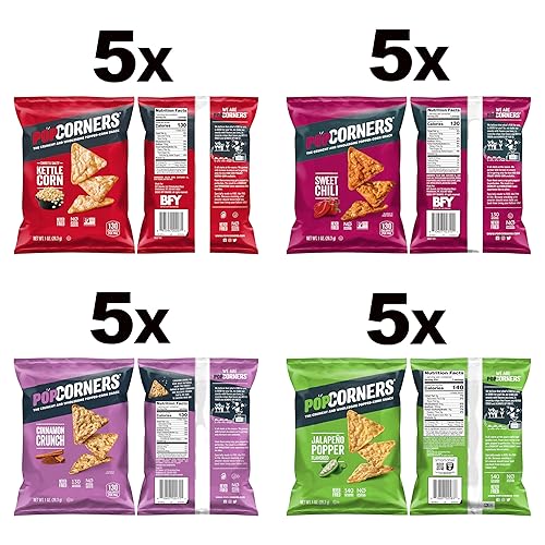 Vista 43 de PopCorners Snacks sin gluten, paquete variado de 3 sabores, bolsas de 1 onza (paquete de 20)
