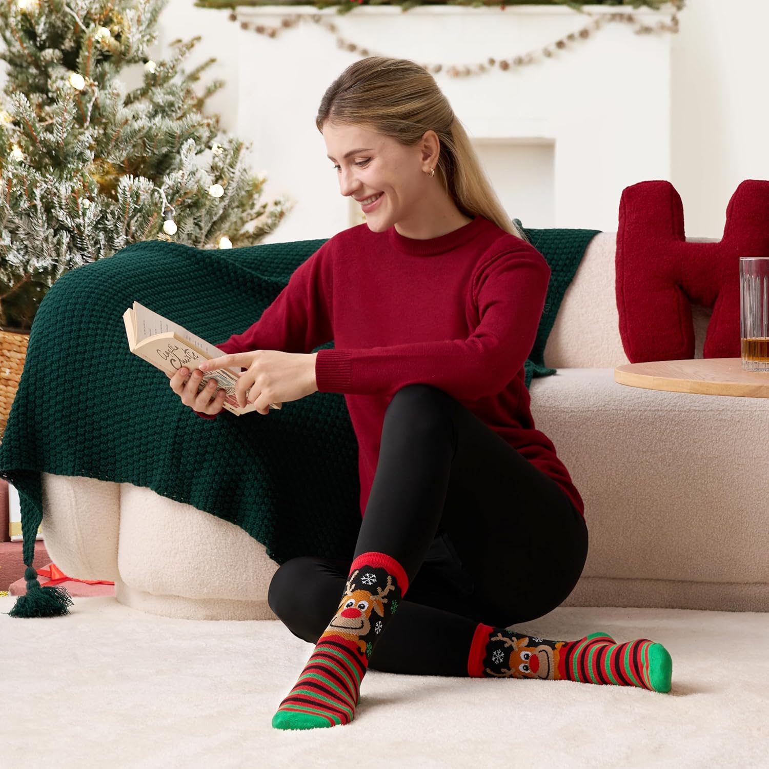 Giggling Getup 6 PCS Christmas Socks for Women Men, Novelty Socks for Women, Birthday Gift, Christmas Party Gifts for Xmas - Image 3