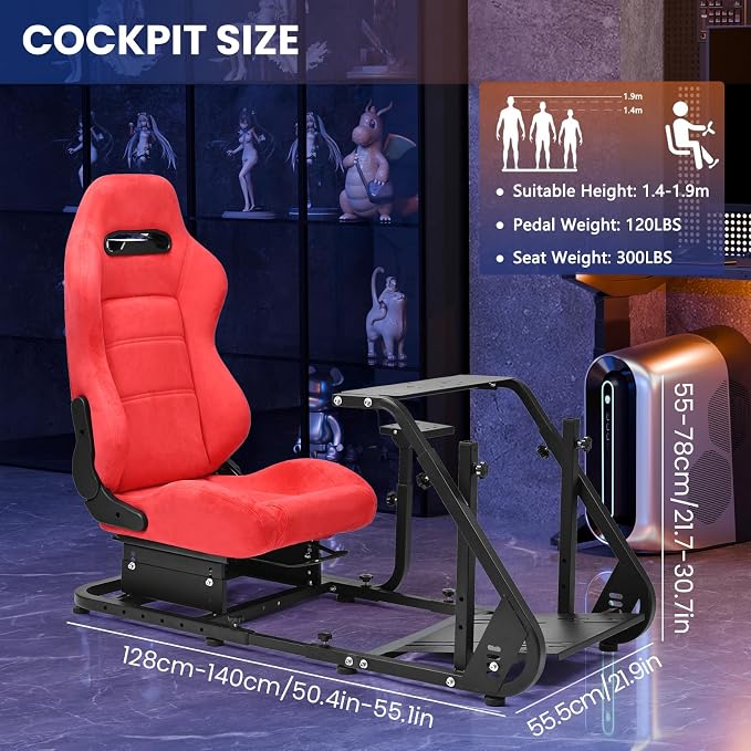 Simulador de Carrera Minneer con Asiento Rojo de Gamu miniatura 2