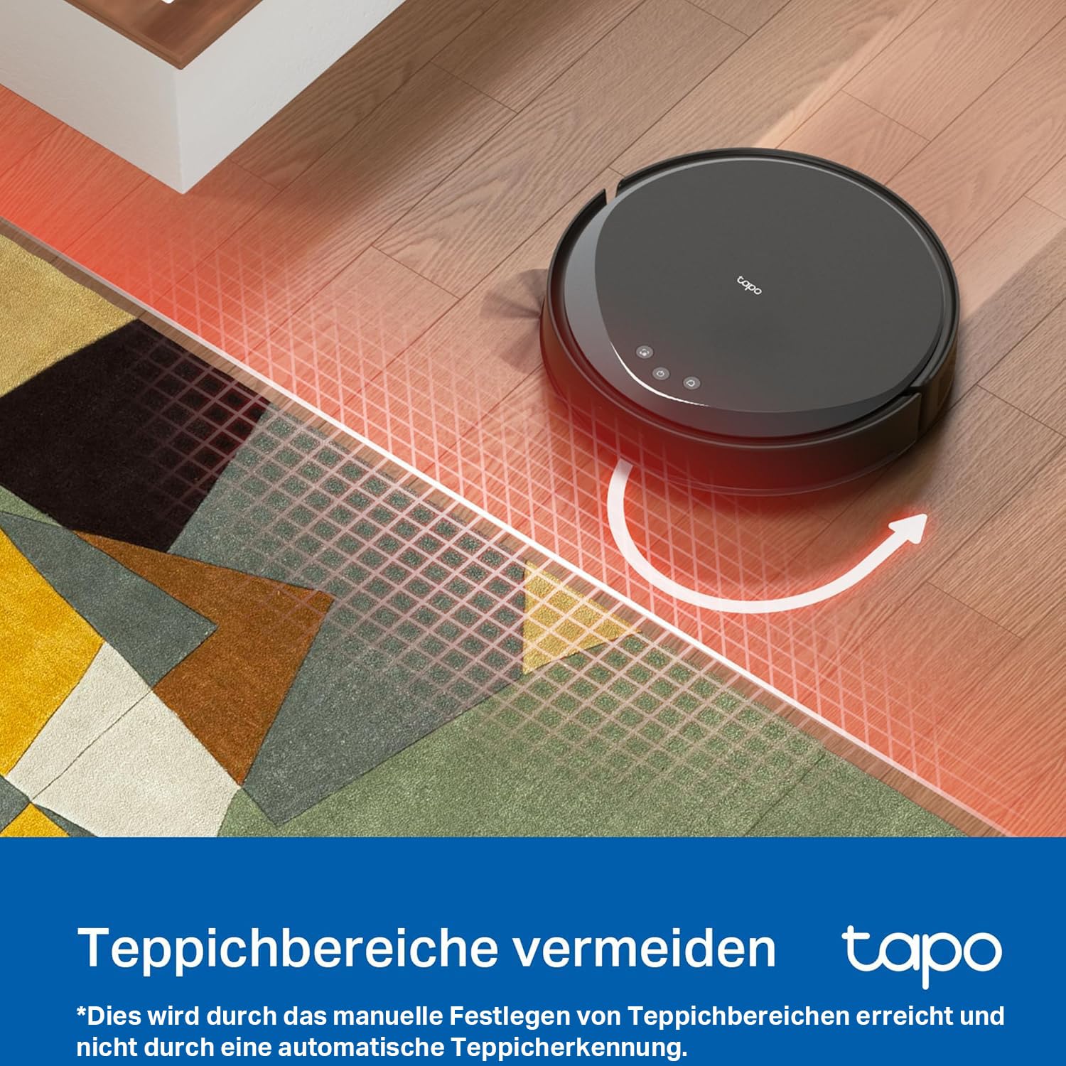 Tapo RV20 Max Plus Saugroboter mit Wischfunktion und automatischer Absaugstation, 5300Pa Ultra-Starke Saugkraft, 83 mm Ultra-schlank, kompatibel mit Alexa & Google Assistant Sprachsteuerung, App