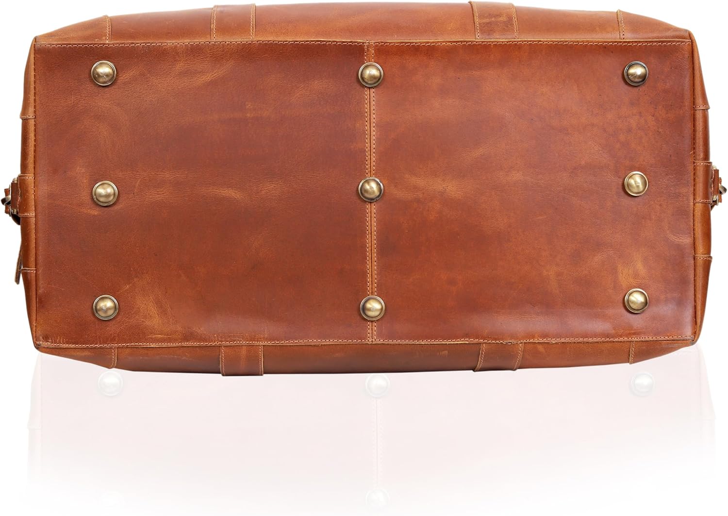 Cuero Full Grain Leather Duffle Bag for Men, Buffalo Overnight Weekend Travel Bag, Carry on with Organized Pockets, YKK Zippers, Adjustable Strap, Tan, 28 Inch