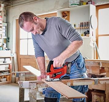 Einhell Akülü Dekupaj Testere TC-JS 18 Li 4321209 | PXC | 18 V, 70 mm kesme derinliği, 20 mm strok yüksekliği, 2700 vuruş/dk'ya kadar | 45° açılı kesimler