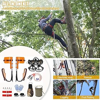 Amazon | WHXGG ツリークライミングスパイクセット 調節可能な