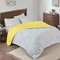 Vista 4 de Juego de edredón reversible Comfort Spaces Vixie: funda acolchada geométrica casual de moda para todas las estaciones, ropa de cama acogedora