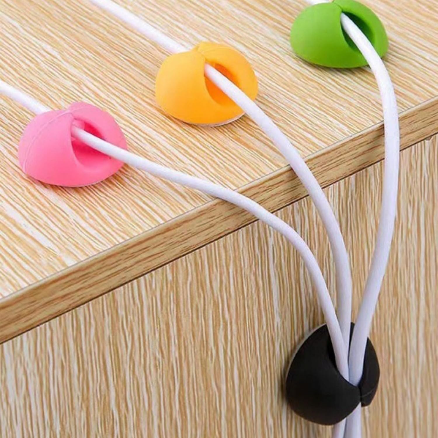 10 Pack Cable Clips, Cord Organizer Holder Adhesive Cable Management Charger Wire Holder Clips for Desk, Home, Office, Car, Cubicle