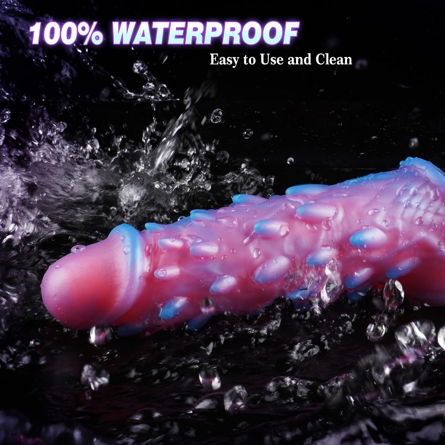 Penis Sleeve Fantasy Cock Sleeve with Cock Ring to Enlarge and Prolong, Dragon Dildo Penis Extender Silicone Reusable Penis Sheath Adult Sex Toy Girth Enhance Male Endurance for Man Couples Play