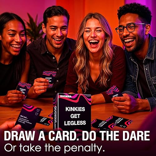Miniatura 4 de QUOKKA Juegos de cartas para adultos Let's Get Legless Juegos para adultos extra atrevidos para la noche de juegos de fiesta con 104 tareas