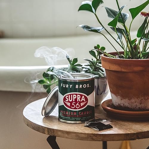Miniatura 3 de Velas perfumadas para hombres  Supra 56  Cedro de pachulí de sándalo  Cera de soja natural  Vertida a mano en los Estados Unidos  Larga combustión