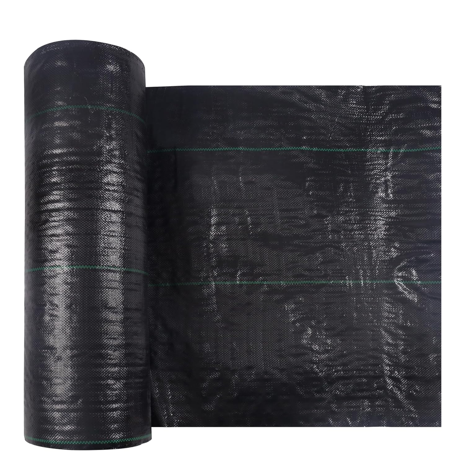 6.5 ft. x 300 ft. 3.0 oz. Black Woven Polypropylene Weed Barrier Roll Professional Grade Heavy Duty Landscape Fabric Weed Control Mat (300 Foot Roll)