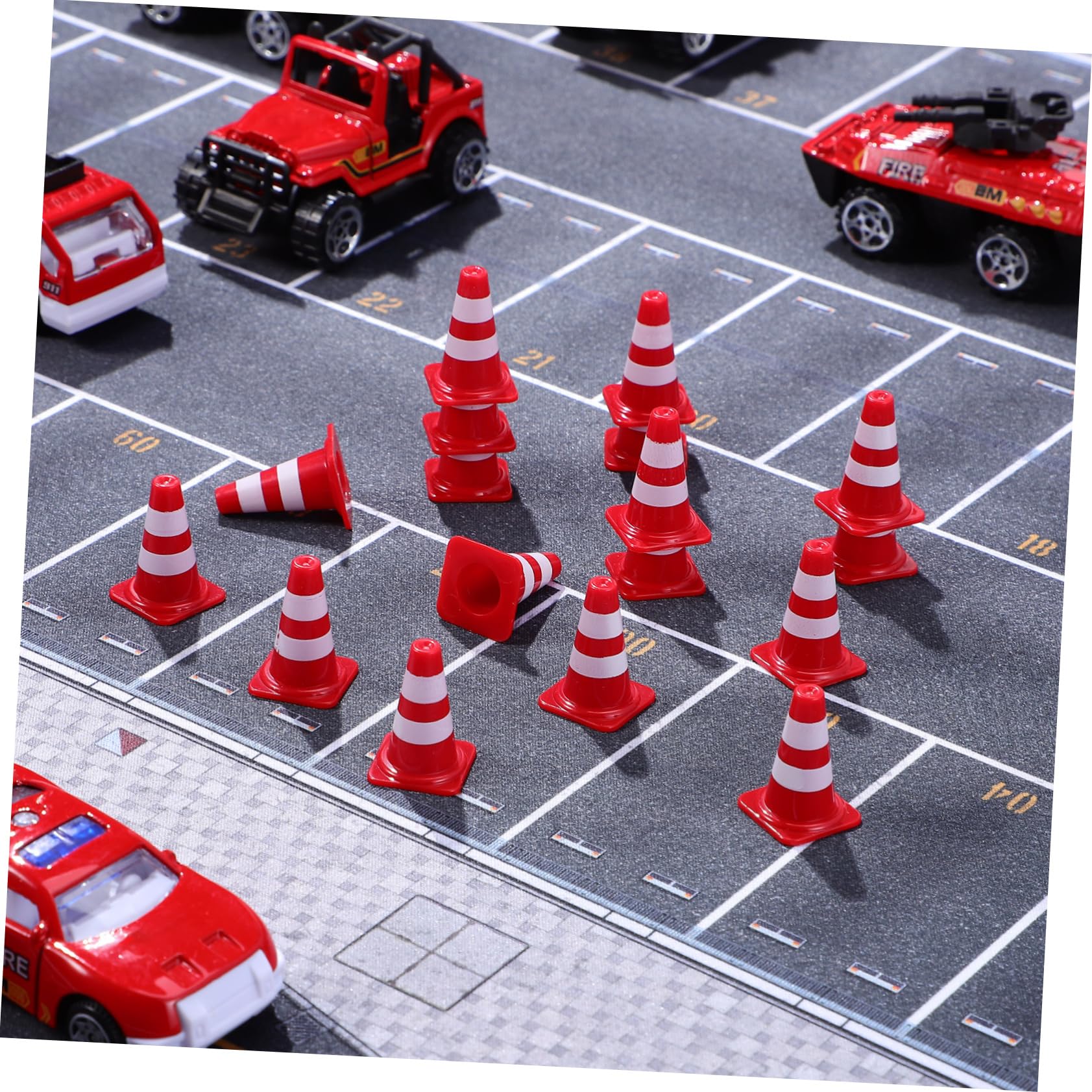 40 Pièces Mini Cônes De Signalisation - Jouets éducatifs Circulation Routière Pour Enfants, Apprentissage Interactif - 10